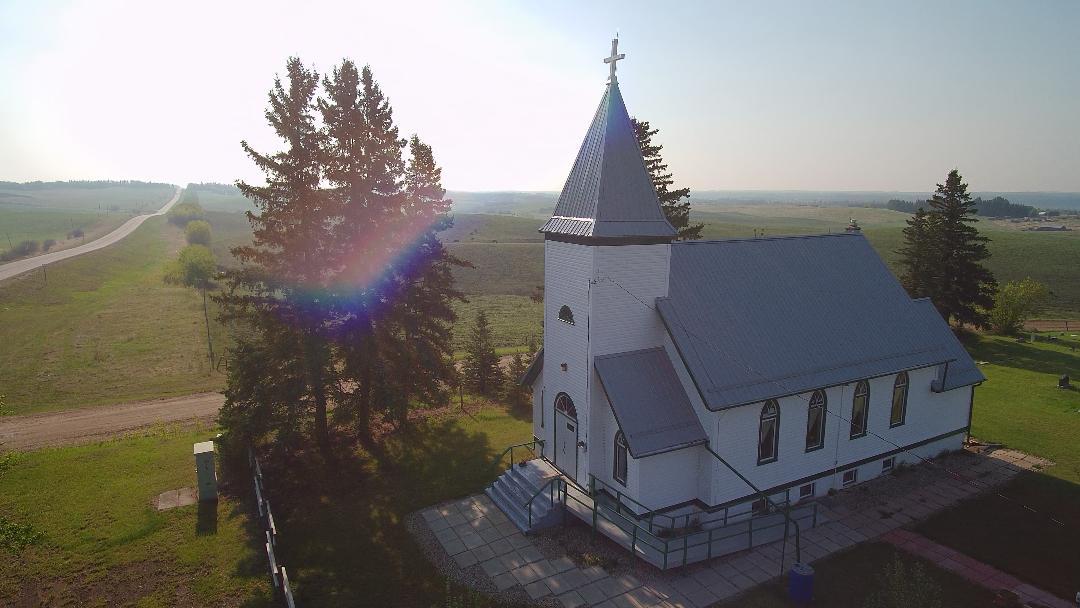 Aerial View Sun Flare